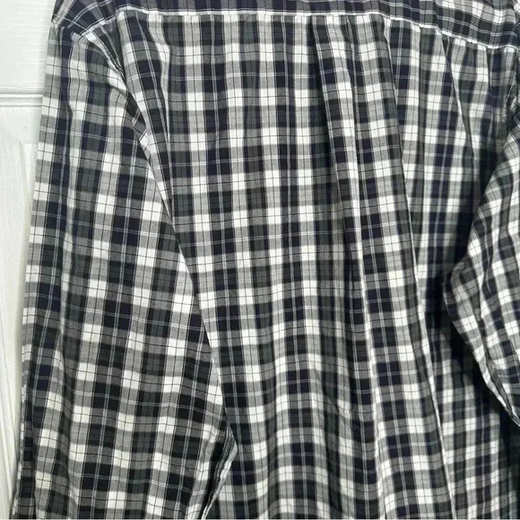 George Classics Button-Down Shirt Plaid Black & White Size Extra Large - Picture 15 of 16
